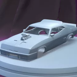 Ford Falcon GT Coupe Interceptor Mad Max 1979 (1/24) Printable car body