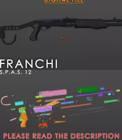 Franchi SPAS 12 STL for 3d printing