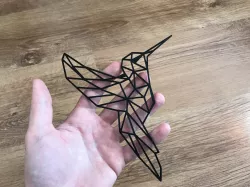Geometric Bird - Decor -Hummingbird