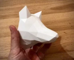 Geometric Wolf Head