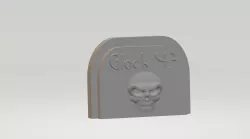 Glock 43 backplate with Skull