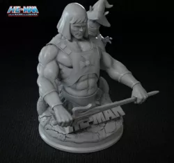 HE-MAN & ORKO BUST - MASTER OF UNIVERSE 3D print model fan art 3D print model