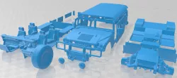 Hummer H1 Wagon Printable Car
