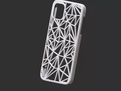 I-Phone 11 3D Case Printable .STL Polygonal Web Graphic