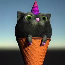 Icy unicorn cat
