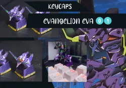 Keycaps Evangelion 3D print model