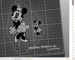 KEYCHAIN AND TOPPER MINNIE MOUSE RETRO RETRO WHITE&NERGRO AND COLORED