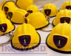 Keychain fireman keychain fireman fire helmet