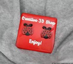 Ladybug Earrings STL Files | Digital Download | 3D STL File | 3D Printing Files | 3D Printer STL Files For Printing