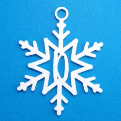 Letter D - Snowflake Initial Gift Tag Ornament