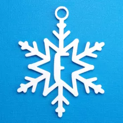 Letter F - Snowflake Initial Gift Tag Ornament