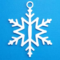 Letter I - Snowflake Initial Gift Tag Ornament