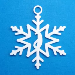 Letter J - Snowflake Initial Gift Tag Ornament