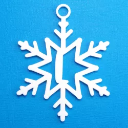 Letter L - Snowflake Initial Gift Tag Ornament