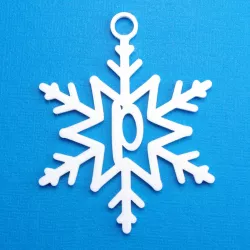 Letter P - Snowflake Initial Gift Tag Ornament