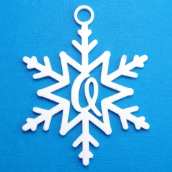 Letter Q - Snowflake Initial Gift Tag Ornament