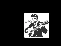 Light portrait of Elvis Presley