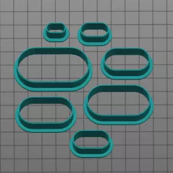 Long capsule clay cutter set