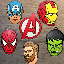 Lot 6 Marvel Avengers Ornaments