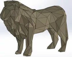 Low poly lion