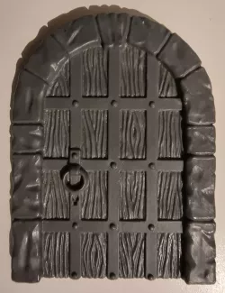 Medieval Stone Archway Wooden Door - Mini / Wargames Model