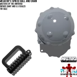 Megator Spiked Chain and Ball vintage giant weapon  (MOTU HE-MAN)