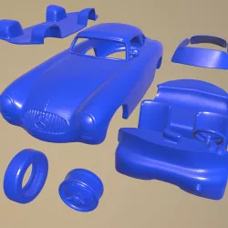 Mercedes Benz SL class 1952 printable car in separate parts