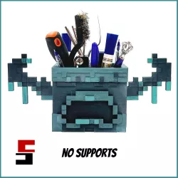 Minecraft Warden Pen Holder Desk Organizer Tool Holder