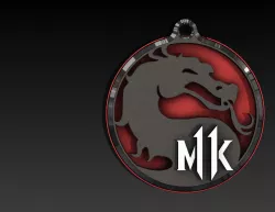 MORTAL Kombat 11 Dragon Logo Key Chain