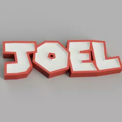 NAMELED JOEL (FONT SUPER MARIO) - LED LAMP WITH NAME