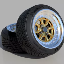 Panasport c8 rims 15 inch (Watanabe style) with Yokohama stretch tires