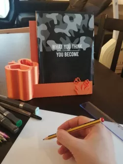 Pen holder and book holder