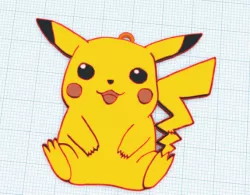 Pikachu Wall Art and Keychain Pack