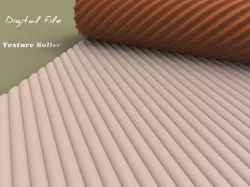 Polymer Clay Seamless Texture Roller | Lines 1 | Digital STL File