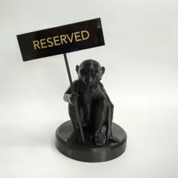 Reserved monkey figure with sing