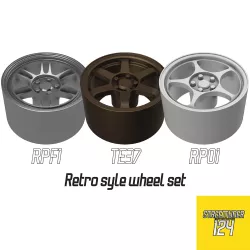 RETRO STYLE WHEEL SET 18" 1/24 scale