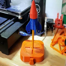Rubber Band Rocket Push-Button Launch Pad