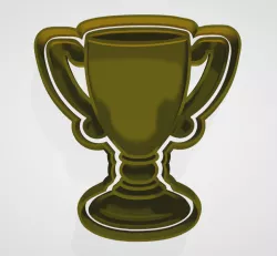 Set of cutters and markers for biscuits or fondant Trophy, cup, chalice