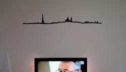 Silhouette City Paris Mural Decoration