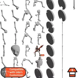 Skeleton (and Legs) Library for Udo's Customizer