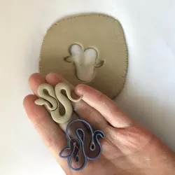 SNAKE SET OF 3 POLYMER CLAY CUTTERS - POLYMER CLAY TOOLS - 3D PRINTED POLYMER CLAY CUTTERS