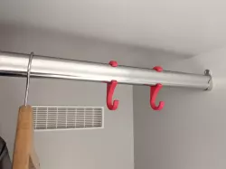 Snap-on wardrobe hook