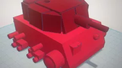 Soviet battle tank (Easy print)(Боевой танк)