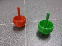 Spinning top to ball-point / Toupie ronde a bille