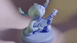 Stitch playing Guitar