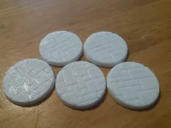 Stone Tile Textured Model Base 40mm