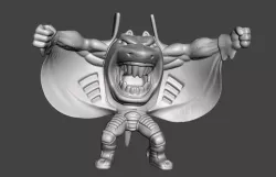 STREET SHARKS MANTAMAN VINTAGE BASIC FIGURE