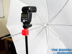 Strobist style umbrella holder for light stands.