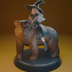 The young witch and the bear