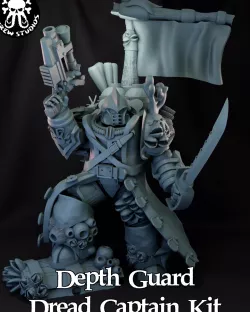 Tide Haunters - Dread Captain Kit. Pre-supported and Multipart